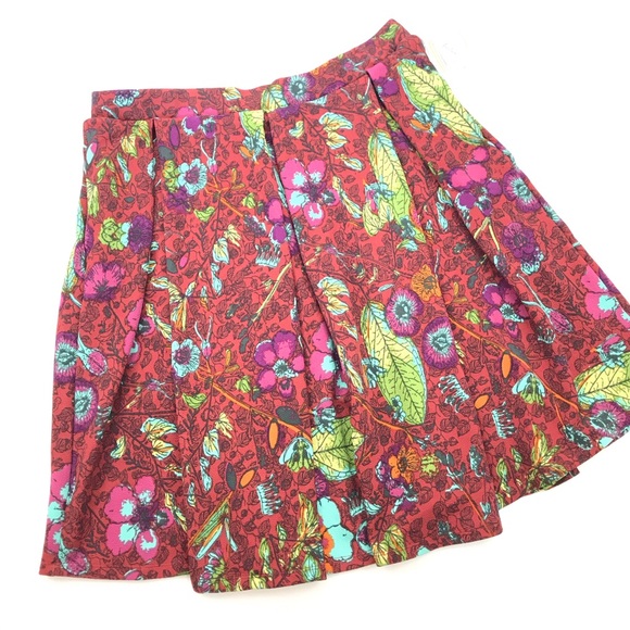 LuLaRoe Madison Skirt Pleated Floral Sz 2XL - Picture 1 of 3